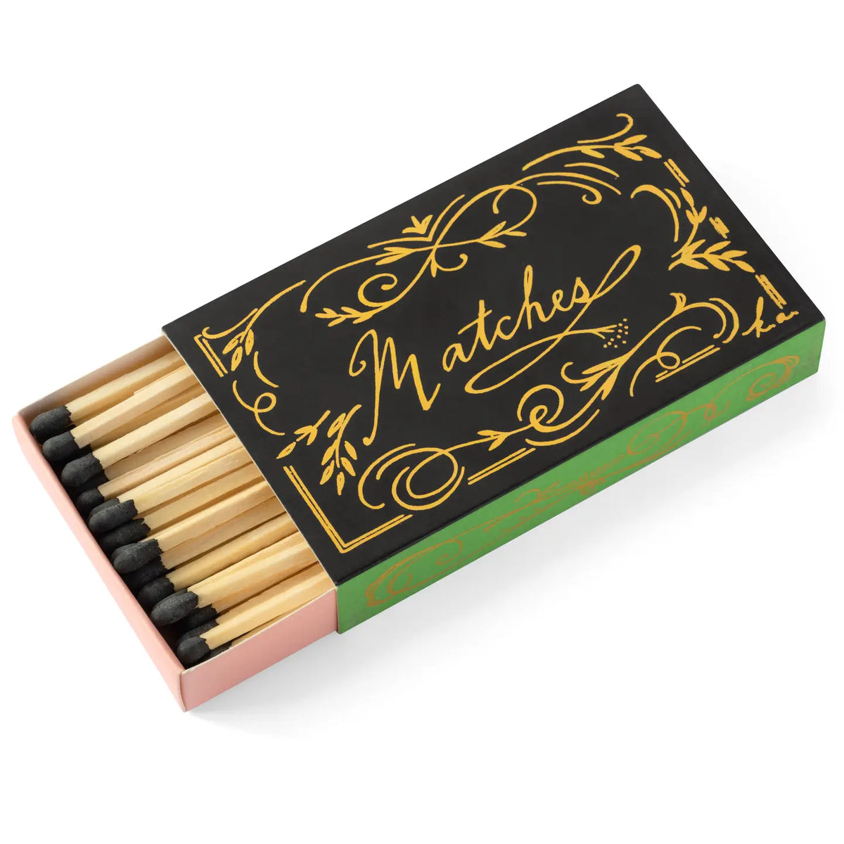 Decorative Black Swirl Box Matches