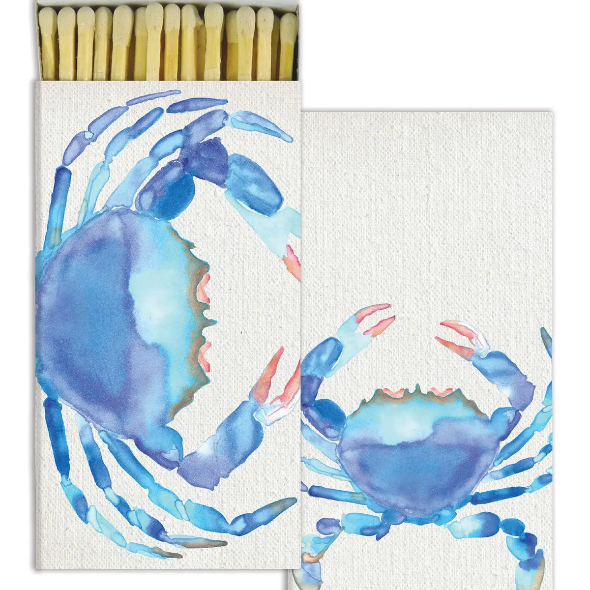 Watercolor Art Chesapeake Blue Crab Box Matches