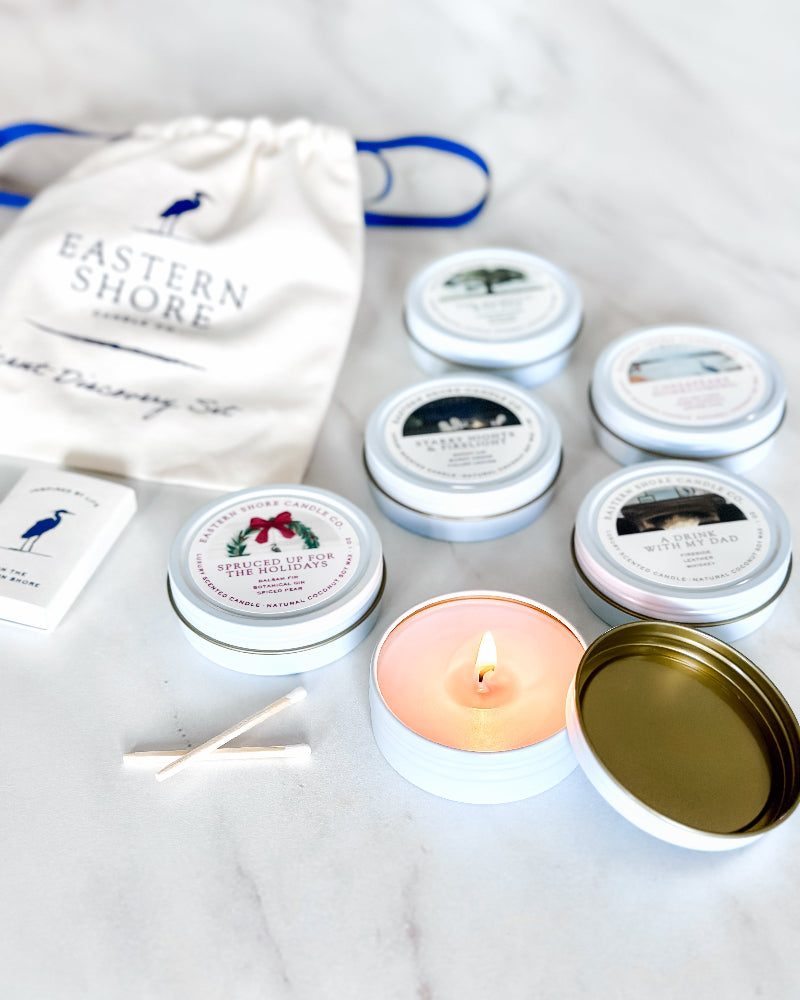 Fall &amp; Holiday Scent Discovery Tin Candle Set