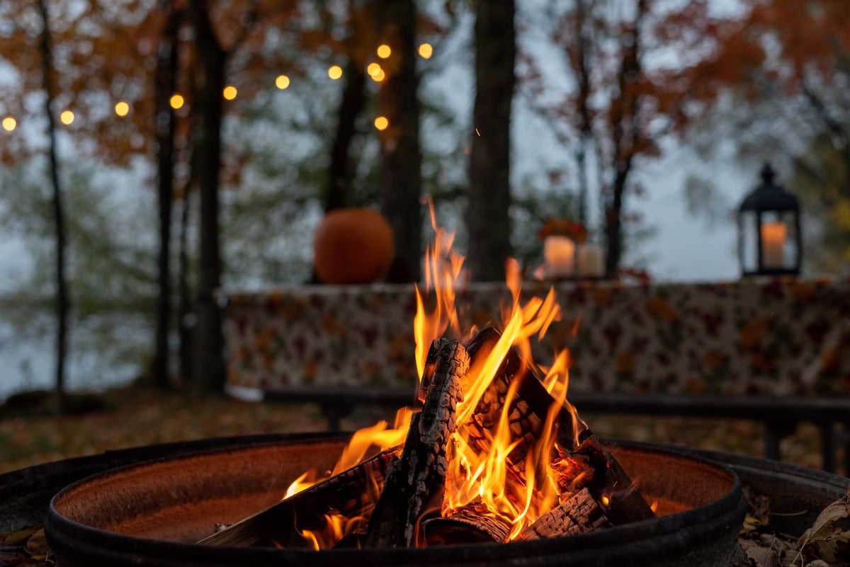 Campfire inspired candles, scented candles, easter shore candles, maryland, firepit, sitting around the fire