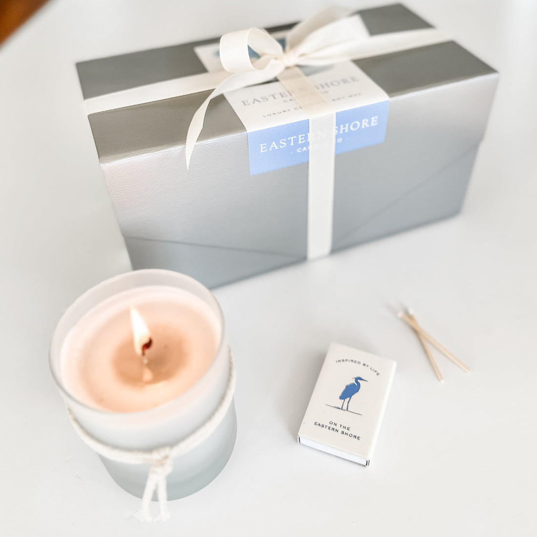 The Heron Gift Set in Shimmery Silver
