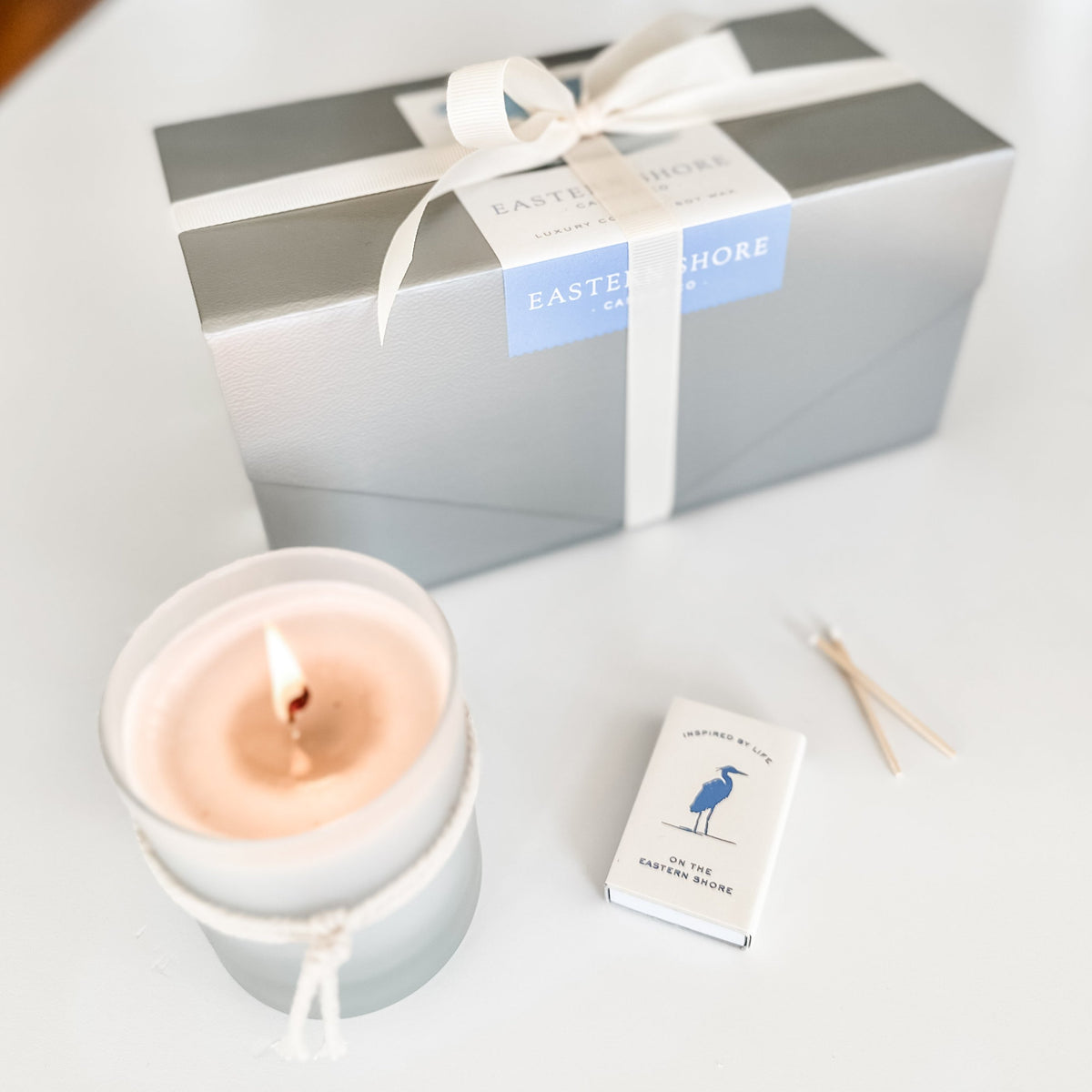 The Heron Gift Set in Shimmery Silver